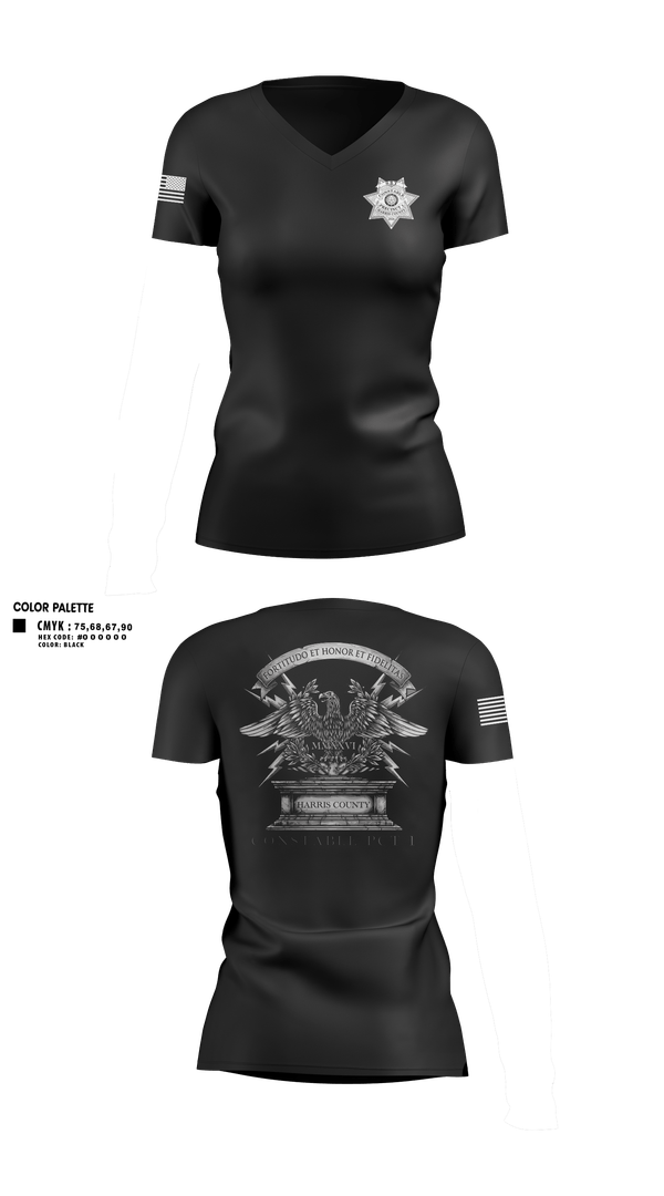 Womens Short Sleeve Vneck Shirt, Harris county pct 1 swat, Police, Teamtime, Team time, sublimation, custom sports apparel, team uniforms, spirit wear, spiritwear, sports uniforms, custom shirts, team store, custom team store, fundraiser sports, apparel fundraiser