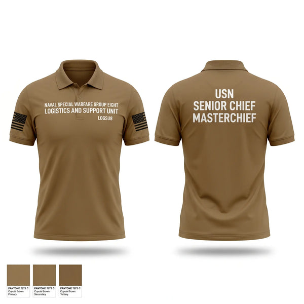 Short Sleeve Performance Polo, Naval Special Warfare Group Eight Logistics and Support Unit, Navy, Teamtime, Team time, sublimation, custom sports apparel, team uniforms, spirit wear, spiritwear, sports uniforms, custom shirts, team store, custom team store, fundraiser sports, apparel fundraiser
