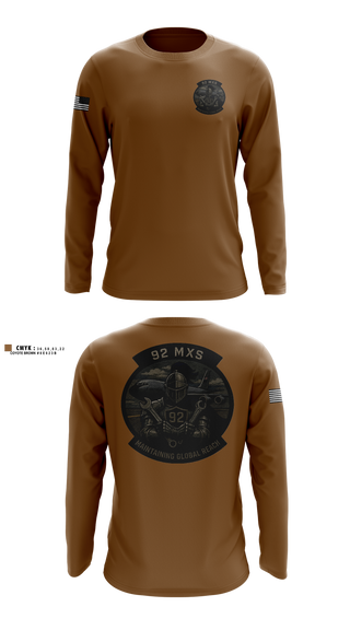 Long Sleeve Performance Shirt, 92 MXS, Air Force, Teamtime, Team time, sublimation, custom sports apparel, team uniforms, spirit wear, spiritwear, sports uniforms, custom shirts, team store, custom team store, fundraiser sports, apparel fundraiser