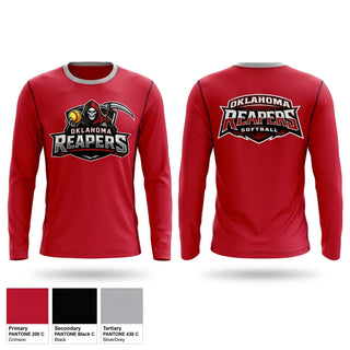 Long Sleeve Performance Shirt, Oklahoma Reapers, Softball, Teamtime, Team time, sublimation, custom sports apparel, team uniforms, spirit wear, spiritwear, sports uniforms, custom shirts, team store, custom team store, fundraiser sports, apparel fundraiser