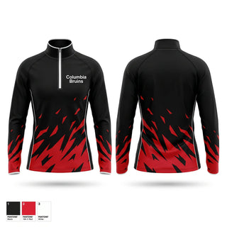 Quarter Zip Jacket, Columbia Bruins, Cheer, Teamtime, Team time, sublimation, custom sports apparel, team uniforms, spirit wear, spiritwear, sports uniforms, custom shirts, team store, custom team store, fundraiser sports, apparel fundraiser