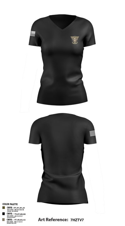 SPECIAL RESPONSE TEAM 32422991 Women's Short Sleeve V-neck Shirt - 3