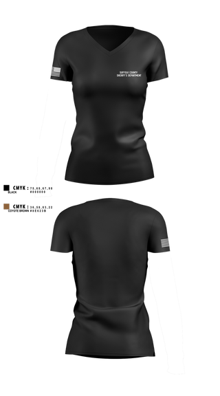 Womens Short Sleeve Vneck Shirt, Suffolk County Sheriff’s Department, , Teamtime, Team time, sublimation, custom sports apparel, team uniforms, spirit wear, spiritwear, sports uniforms, custom shirts, team store, custom team store, fundraiser sports, apparel fundraiser