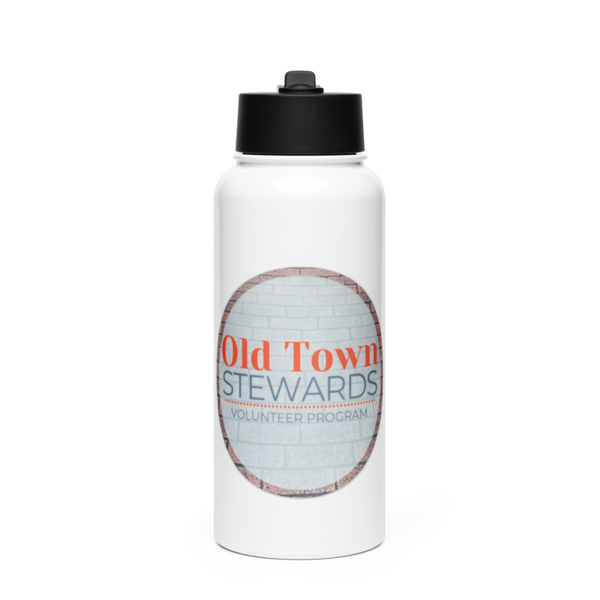 City of Eureka 72320978 Stainless Steel Water Bottle with a Straw Lid