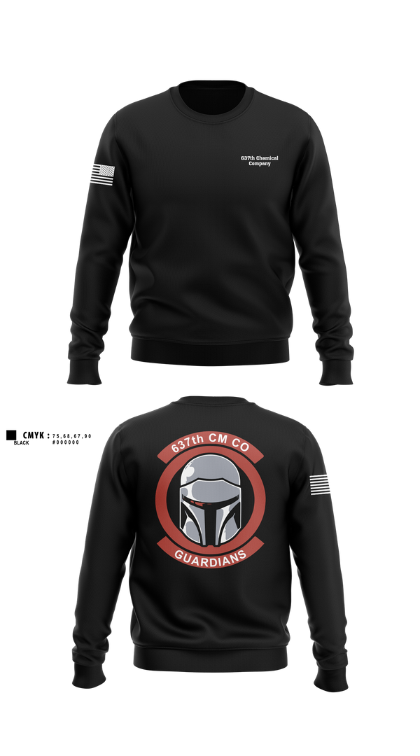 Crew Neck Sweatshirt, 637th Chemical Company, National Guard, Teamtime, Team time, sublimation, custom sports apparel, team uniforms, spirit wear, spiritwear, sports uniforms, custom shirts, team store, custom team store, fundraiser sports, apparel fundraiser