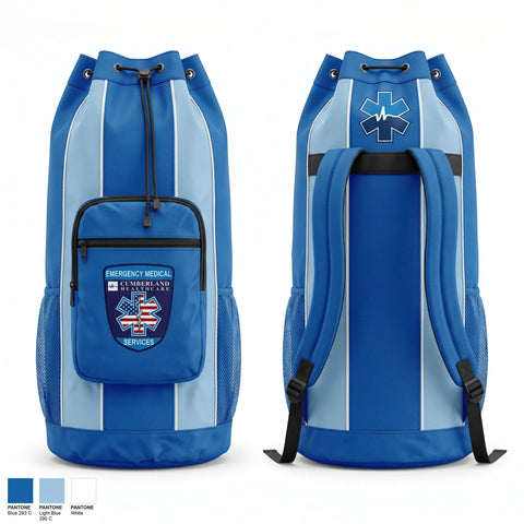 Gear Bag, Cumberland Healthcare, EMS/EMT, Teamtime, Team time, sublimation, custom sports apparel, team uniforms, spirit wear, spiritwear, sports uniforms, custom shirts, team store, custom team store, fundraiser sports, apparel fundraiser
