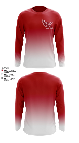 Long Sleeve Performance Shirt, Kaua’i Red Raiders, Cheer, Teamtime, Team time, sublimation, custom sports apparel, team uniforms, spirit wear, spiritwear, sports uniforms, custom shirts, team store, custom team store, fundraiser sports, apparel fundraiser
