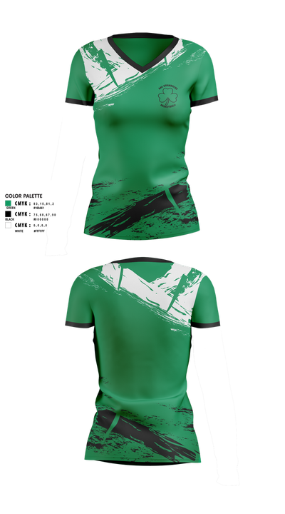 Shamrocks 77851794 Women's Short Sleeve V-neck Shirt - 1