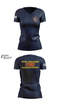 New Milford Fire department 24984583 Women's Short Sleeve V-neck Shirt - 2