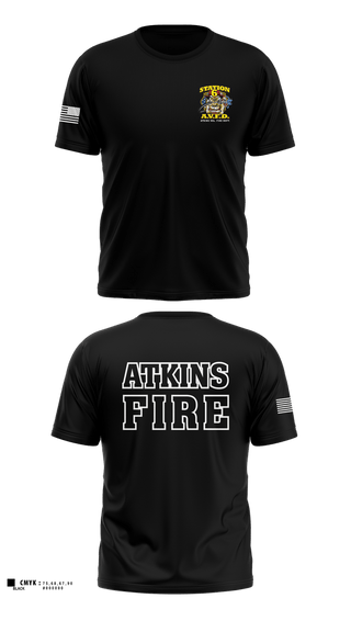 Old School Cotton Feel Shirt, Atkins Volunteer Fire Department, Fire Department, Teamtime, Team time, sublimation, custom sports apparel, team uniforms, spirit wear, spiritwear, sports uniforms, custom shirts, team store, custom team store, fundraiser sports, apparel fundraiser