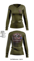 Lyons falls fire Women's Long Sleeve V-neck Shirt - 14