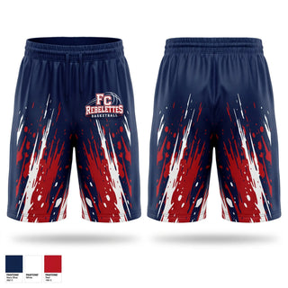 Mens Basketball Shorts, Franklin County Rebelettes, Women's Basketball, Teamtime, Team time, sublimation, custom sports apparel, team uniforms, spirit wear, spiritwear, sports uniforms, custom shirts, team store, custom team store, fundraiser sports, apparel fundraiser
