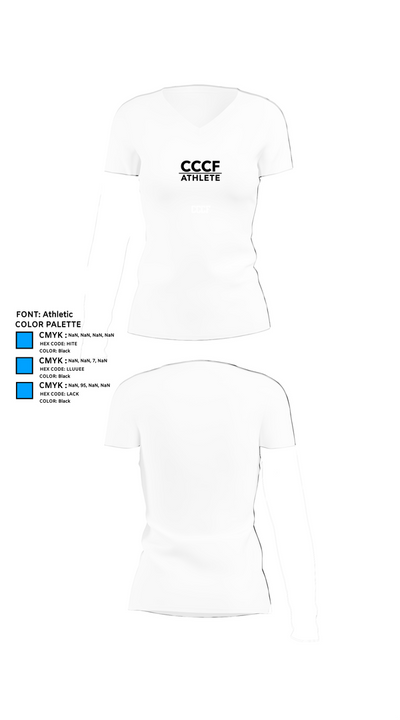 CCCF 89590505 Women's Short Sleeve V-neck Shirt - 18