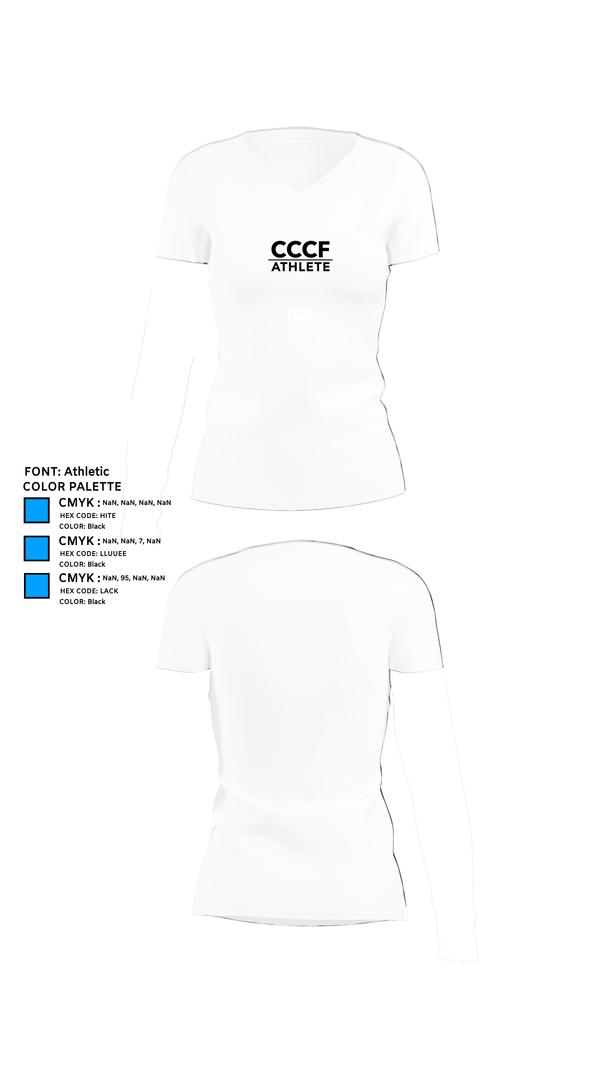 Womens Short Sleeve Vneck Shirt, CCCF, Track & Field, Teamtime, Team time, sublimation, custom sports apparel, team uniforms, spirit wear, spiritwear, sports uniforms, custom shirts, team store, custom team store, fundraiser sports, apparel fundraiser