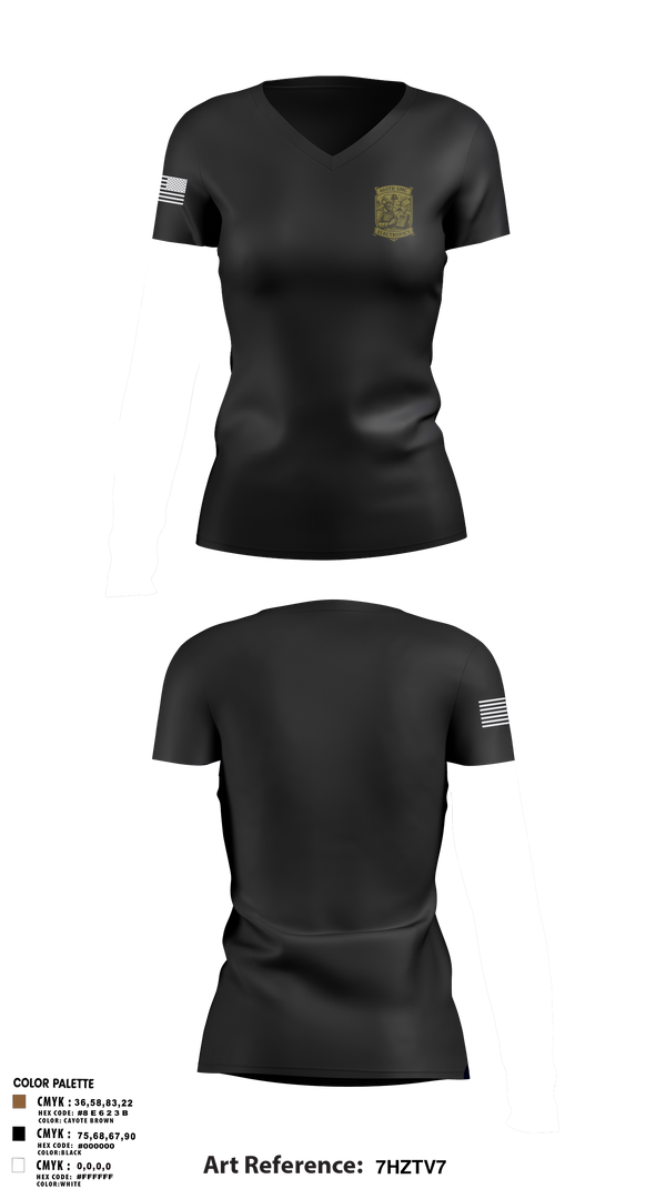 Womens Short Sleeve Vneck Shirt, 665th SMC, Army, Teamtime, Team time, sublimation, custom sports apparel, team uniforms, spirit wear, spiritwear, sports uniforms, custom shirts, team store, custom team store, fundraiser sports, apparel fundraiser