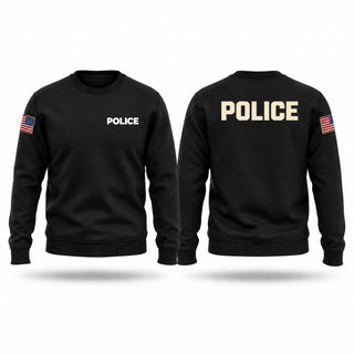 Crew Neck Sweatshirt, POLICE, Police, Teamtime, Team time, sublimation, custom sports apparel, team uniforms, spirit wear, spiritwear, sports uniforms, custom shirts, team store, custom team store, fundraiser sports, apparel fundraiser