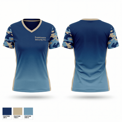 Prominence Security Inc 26013043 Women's Short Sleeve V-neck Shirt - 1
