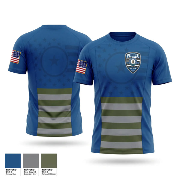 Short Sleeve Performance Shirt, Wilder Police Department, Police, Teamtime, Team time, sublimation, custom sports apparel, team uniforms, spirit wear, spiritwear, sports uniforms, custom shirts, team store, custom team store, fundraiser sports, apparel fundraiser