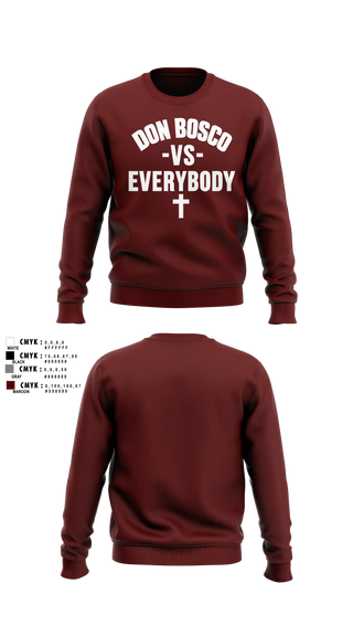 Crew Neck Sweatshirt, Don Bosco Wrestling 26-27, Wrestling, Teamtime, Team time, sublimation, custom sports apparel, team uniforms, spirit wear, spiritwear, sports uniforms, custom shirts, team store, custom team store, fundraiser sports, apparel fundraiser