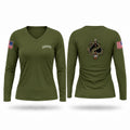 90th Ground Combat Training Squadron Women's Long Sleeve V-neck Shirt - 1