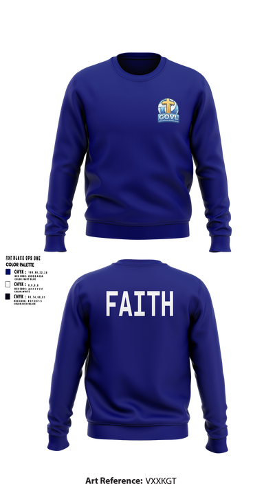 Greek Orthodox Volleyball League 97213591 Crew Neck Sweatshirt - 1