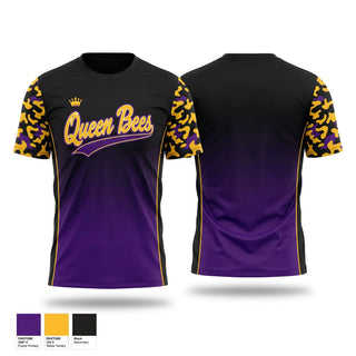 Short Sleeve Performance Shirt, Queen Bees, Softball, Teamtime, Team time, sublimation, custom sports apparel, team uniforms, spirit wear, spiritwear, sports uniforms, custom shirts, team store, custom team store, fundraiser sports, apparel fundraiser