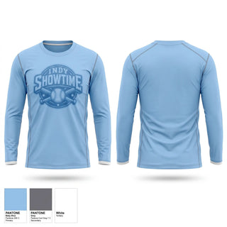 Long Sleeve Performance Shirt, Indy Showtime, Baseball, Teamtime, Team time, sublimation, custom sports apparel, team uniforms, spirit wear, spiritwear, sports uniforms, custom shirts, team store, custom team store, fundraiser sports, apparel fundraiser