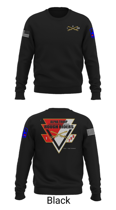 A Troop, 1st squadron-299th Calvary Regiment 70291790 Crew Neck Sweatshirt - 25