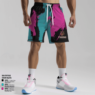 Athletic Shorts With Pockets, Team Tigers, Men's Basketball, Teamtime, Team time, sublimation, custom sports apparel, team uniforms, spirit wear, spiritwear, sports uniforms, custom shirts, team store, custom team store, fundraiser sports, apparel fundraiser