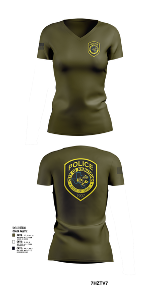 Womens Short Sleeve Vneck Shirt, Robstown police department, , Teamtime, Team time, sublimation, custom sports apparel, team uniforms, spirit wear, spiritwear, sports uniforms, custom shirts, team store, custom team store, fundraiser sports, apparel fundraiser