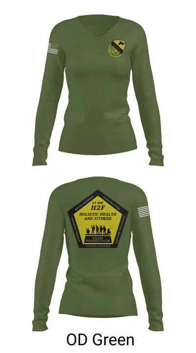 1st Cav 3CR 22311703 Women's Long Sleeve V-neck Shirt - 57