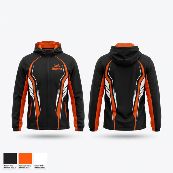 Windbreaker, Lady Broncs, Women's Basketball, Teamtime, Team time, sublimation, custom sports apparel, team uniforms, spirit wear, spiritwear, sports uniforms, custom shirts, team store, custom team store, fundraiser sports, apparel fundraiser