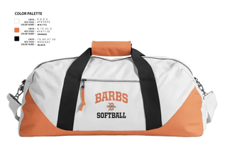 Duffle Bag, DeKalb Barbs, Softball, Teamtime, Team time, sublimation, custom sports apparel, team uniforms, spirit wear, spiritwear, sports uniforms, custom shirts, team store, custom team store, fundraiser sports, apparel fundraiser
