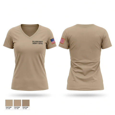 Womens Short Sleeve Vneck Shirt, Sullivan County Sheriffs Office, Police, Teamtime, Team time, sublimation, custom sports apparel, team uniforms, spirit wear, spiritwear, sports uniforms, custom shirts, team store, custom team store, fundraiser sports, apparel fundraiser