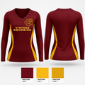 Forest Grove High School Swimming 60423697 Women's Long Sleeve V-neck Shirt - 1