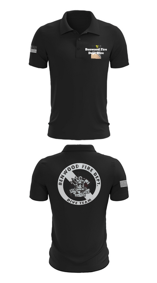 Short Sleeve Performance Polo, Benwood Fire Dept Dive, Fire Department, Teamtime, Team time, sublimation, custom sports apparel, team uniforms, spirit wear, spiritwear, sports uniforms, custom shirts, team store, custom team store, fundraiser sports, apparel fundraiser