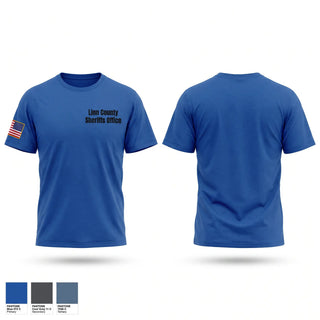 Old School Cotton Feel Shirt, Linn County Sheriff’s Office, Police, Teamtime, Team time, sublimation, custom sports apparel, team uniforms, spirit wear, spiritwear, sports uniforms, custom shirts, team store, custom team store, fundraiser sports, apparel fundraiser