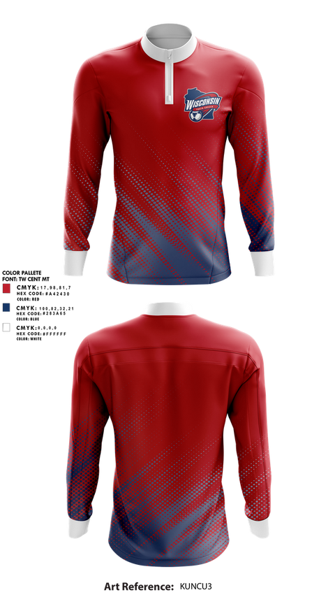 Quarter Zip Jacket, Wisconsin Youth Soccer Association, Men's Soccer, Teamtime, Team time, sublimation, custom sports apparel, team uniforms, spirit wear, spiritwear, sports uniforms, custom shirts, team store, custom team store, fundraiser sports, apparel fundraiser