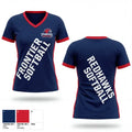 Frontier Regional School Softball 62798325 Women's Short Sleeve V-neck Shirt - 1