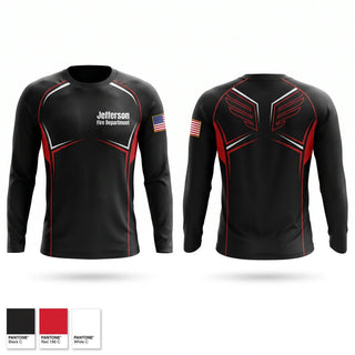 Long Sleeve Performance Shirt, Jefferson Fire Department, Fire Department, Teamtime, Team time, sublimation, custom sports apparel, team uniforms, spirit wear, spiritwear, sports uniforms, custom shirts, team store, custom team store, fundraiser sports, apparel fundraiser