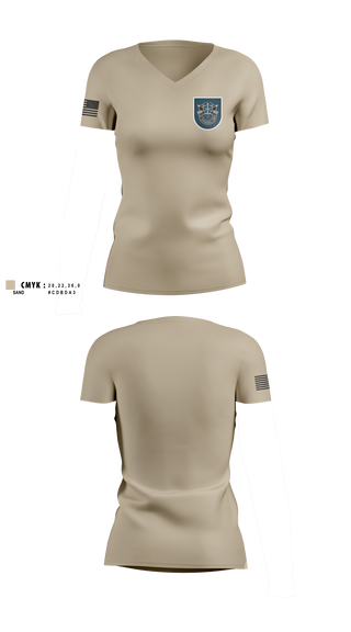 Womens Short Sleeve Vneck Shirt, 2nd Battalion 19th SFG (Airborne), Army, Teamtime, Team time, sublimation, custom sports apparel, team uniforms, spirit wear, spiritwear, sports uniforms, custom shirts, team store, custom team store, fundraiser sports, apparel fundraiser