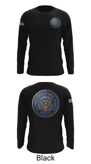 Long Sleeve Performance Shirt, Estill Springs Police Department, Police, Teamtime, Team time, sublimation, custom sports apparel, team uniforms, spirit wear, spiritwear, sports uniforms, custom shirts, team store, custom team store, fundraiser sports, apparel fundraiser