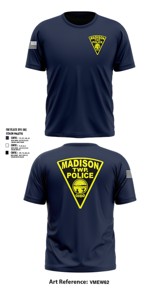 Short Sleeve Performance Shirt, Madison Township, Police, Teamtime, Team time, sublimation, custom sports apparel, team uniforms, spirit wear, spiritwear, sports uniforms, custom shirts, team store, custom team store, fundraiser sports, apparel fundraiser