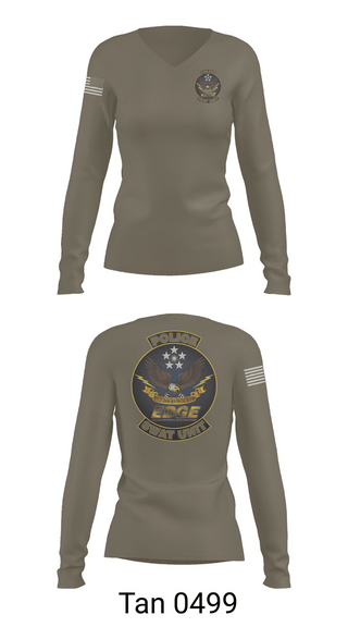 Womens Long Sleeve Vneck Shirt, EDGE SWAT, Police, Teamtime, Team time, sublimation, custom sports apparel, team uniforms, spirit wear, spiritwear, sports uniforms, custom shirts, team store, custom team store, fundraiser sports, apparel fundraiser