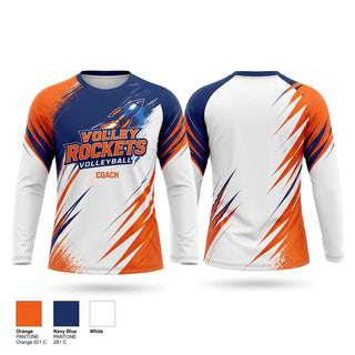 Long Sleeve Performance Shirt, Volley Rockets, Women's Volleyball, Teamtime, Team time, sublimation, custom sports apparel, team uniforms, spirit wear, spiritwear, sports uniforms, custom shirts, team store, custom team store, fundraiser sports, apparel fundraiser
