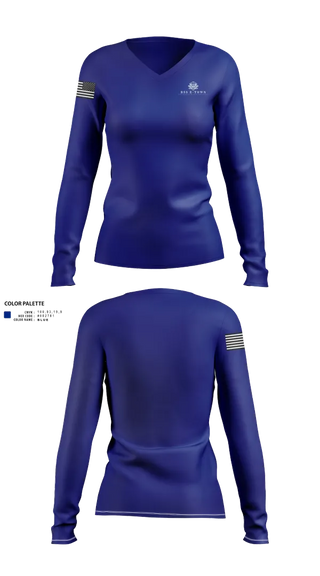 Womens Long Sleeve Vneck Shirt, RSS E-Town, , Teamtime, Team time, sublimation, custom sports apparel, team uniforms, spirit wear, spiritwear, sports uniforms, custom shirts, team store, custom team store, fundraiser sports, apparel fundraiser