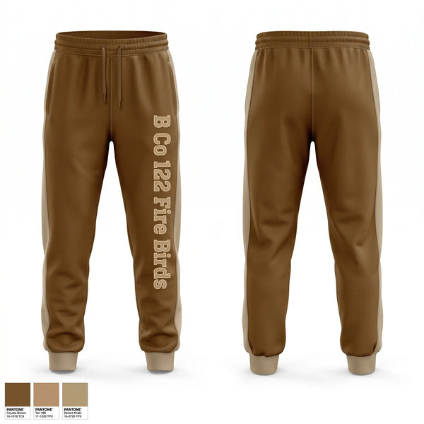 Sweatpants, B Co 122 Fire Birds, Army, Teamtime, Team time, sublimation, custom sports apparel, team uniforms, spirit wear, spiritwear, sports uniforms, custom shirts, team store, custom team store, fundraiser sports, apparel fundraiser