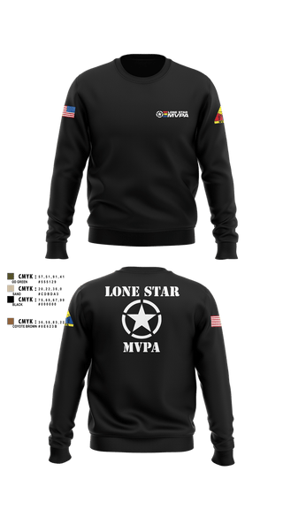 Crew Neck Sweatshirt, Lone Star MVPA, , Teamtime, Team time, sublimation, custom sports apparel, team uniforms, spirit wear, spiritwear, sports uniforms, custom shirts, team store, custom team store, fundraiser sports, apparel fundraiser