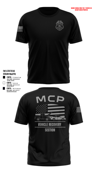 Short Sleeve Performance Shirt, Vehicle Recovery Section, Police, Teamtime, Team time, sublimation, custom sports apparel, team uniforms, spirit wear, spiritwear, sports uniforms, custom shirts, team store, custom team store, fundraiser sports, apparel fundraiser