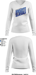 South Platte Knights Volleyball 49562673 Women's Long Sleeve V-neck Shirt - 3